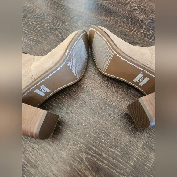 NWT TOMS Mila Toffee Suede Leather Boots 11 - Picture 4 of 10